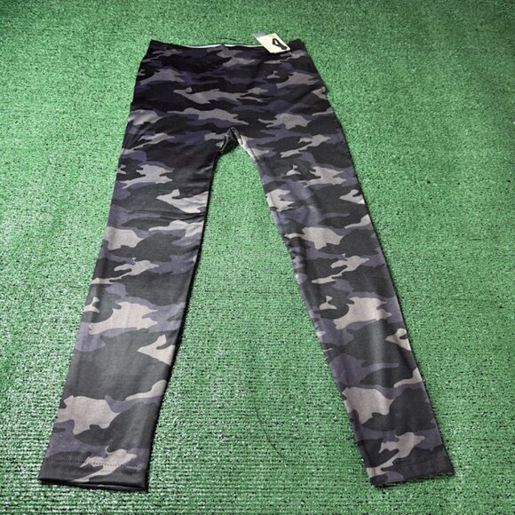 Ready To Go Super Stretch Soft Grey Camouflage Leggings Ankle Pants Size OS NEW - Picture 2 of 13
